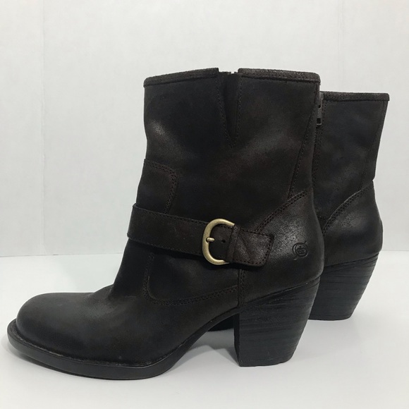 NWOB Born Palmer Castagno Oiled Leather Boots - Picture 6 of 7